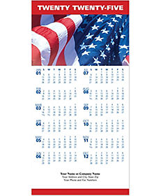 Calendar Cards: American Flag Calendar Card